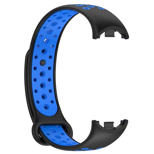 Sort Blå Sort Blå Silikone Urrem kompatibel med Xiaomi Mi Band 8