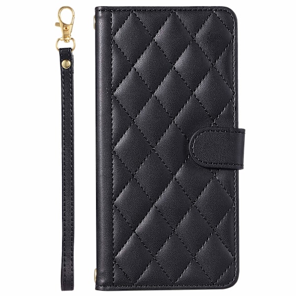 Kotelo iPhone 14max 6.7 musta ins crossbody timantti Lompakko korttipidikkeellä Flip