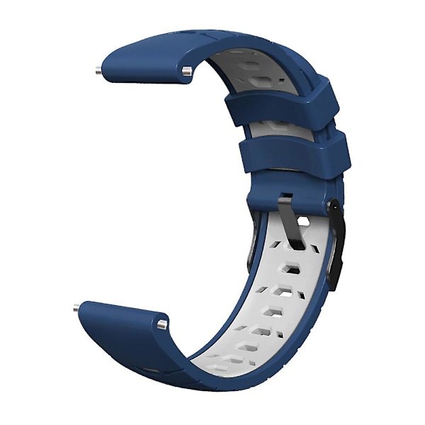 Keskiyönsininen Valkoinen Keskiyönsininen Valkoinen Silikoninen Kellon Ranneke yhteensopiva Huawei Watch Gt Runnerin kanssa
