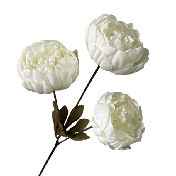 3 Huvuden Pion Kärnad Pion Konstgjord Blomma Falsk Ros Bröllop Vardagsrum Dekoration Champagne One Size
