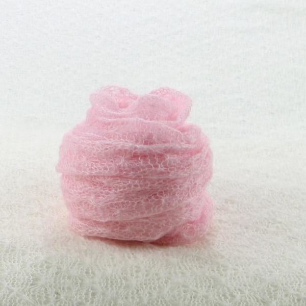 Mohair Stretch Knit Wrap- Nyfödd baby Baby Swaddle Wraps Pink