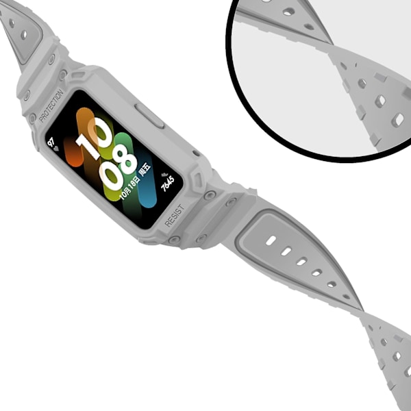Ljusgrått Ljusgrått TPU Klockarmband kompatibelt med Huawei Band 7 / 6 / Honor Band 6