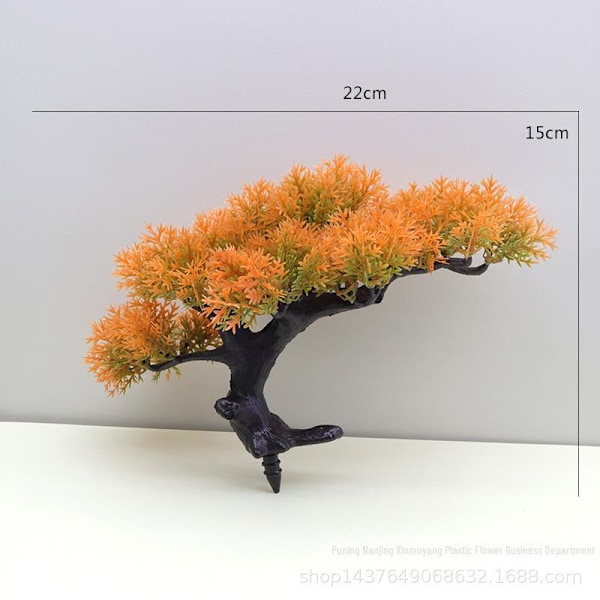 Keinotekoinen Thuja-mänty puukukkaruukussa - Olohuoneen sisustus ja kivikkopuutarhan koristelu Bright red Single No. 34 Thuja sutchuenensis