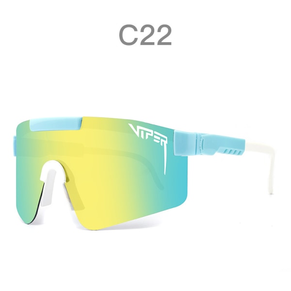 Cykelsolglasögon Färgglada solskydd galvanisering Real Film Polarized Solglasögon Sportglasögon C22