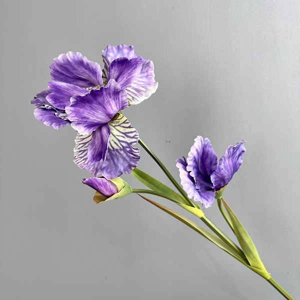 Iris Kunstig Blomst Alice Falsk Blomst Enkelt Stilk Bryllupsdekoration Alice Iris Purple