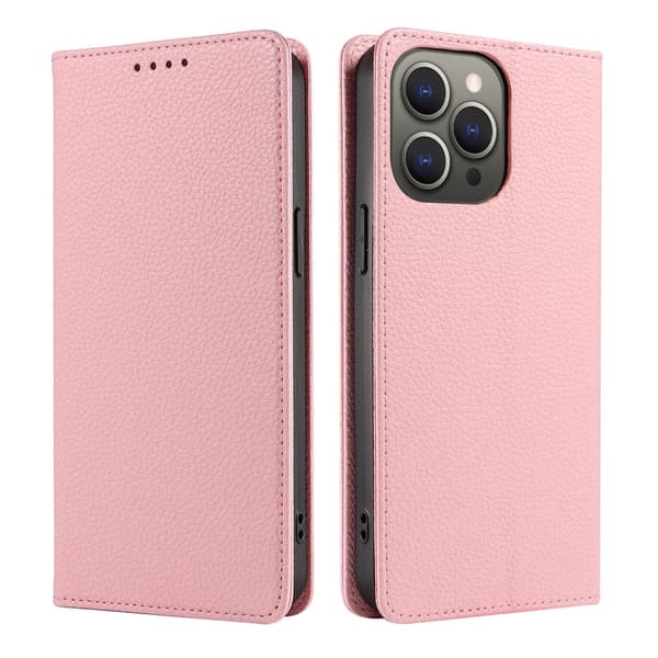 Kotelo iPhone 13pro max6.7 pinkki RFID-suojattu läppäkotelo