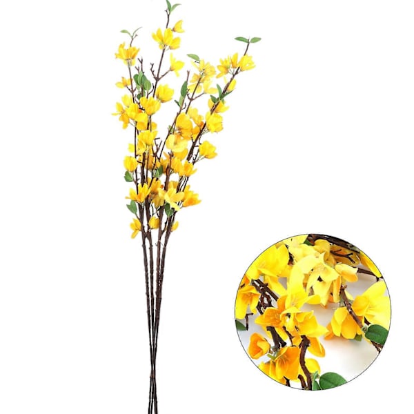 95cm enkeltstående vinterjasmin kunstig blomst gul høy gren kunstig blomst