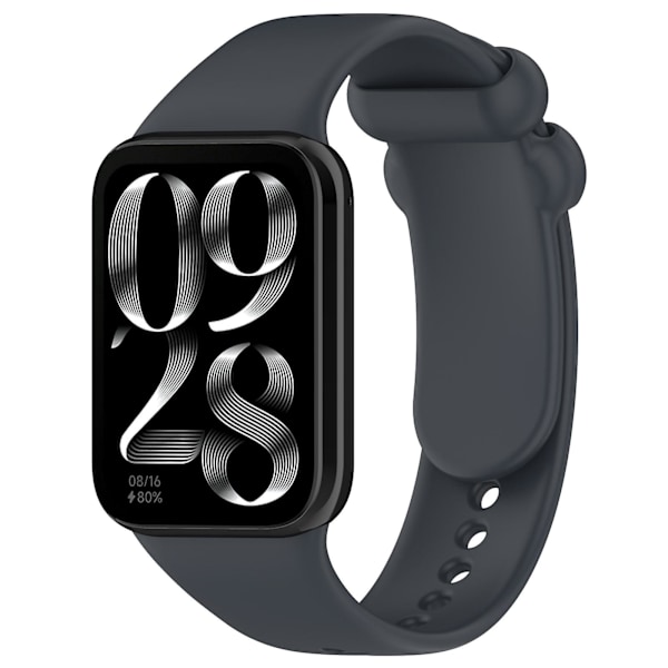 Mörkgrå Enfärgad Silikonrem kompatibel med Xiaomi Mi Band 8 Pro