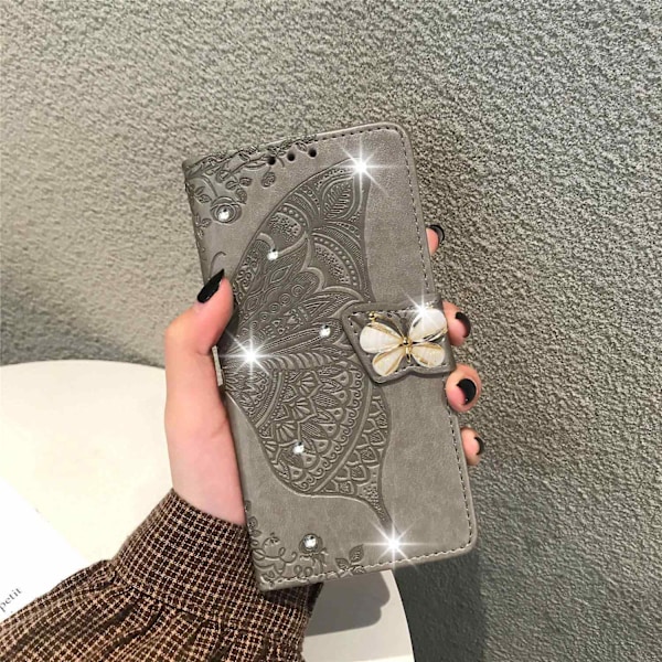 Etui til iPhone 13 Pro Max grå Flip Magnetisk