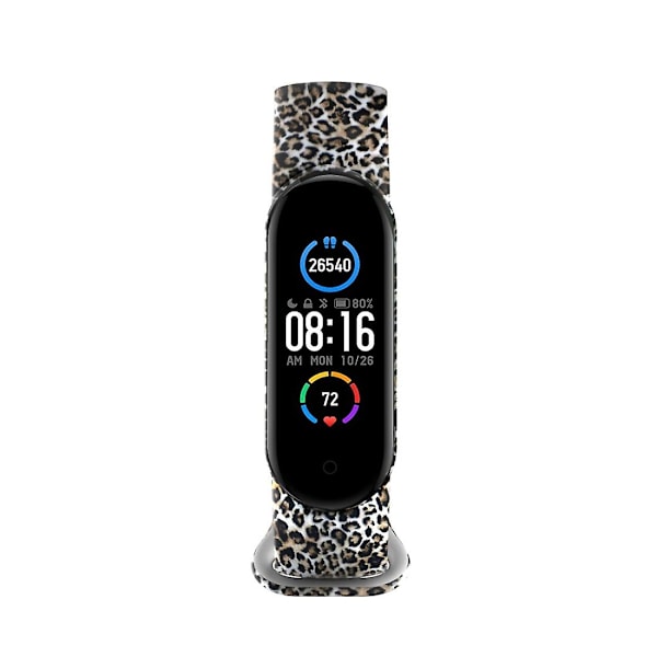 Gul Leopard Gul Leopard kompatibel med Xiaomi Mi Band 5 Tpuwatchband