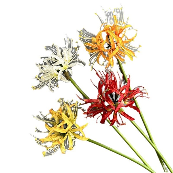 Storm Lily Heminredning Bröllop Foto Rekvisita Konstgjord Blomma Single branch of yellow spider lily