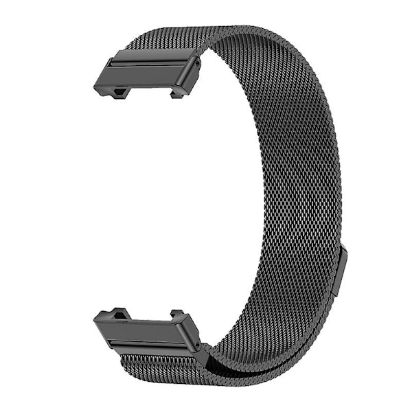 Sort Sort Rustfrit Stål Urrem kompatibel med Xiaomi Mi Band 7 Pro