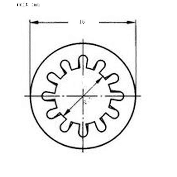 5 stk. Gitar Muttere For US CTS Potter Jack - som beskrevet, M7 M8