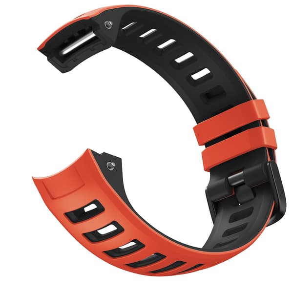 Rød Sort Rød Sort kompatibel med Garmin Instinct Silikone Urrem