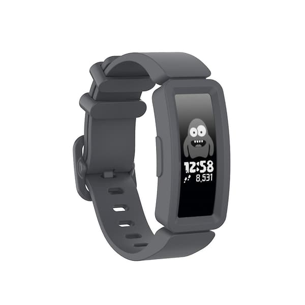 Grå Grå kompatibel med Fitbit Inspire Hr / Ace 2 Silikon Smartklocka Klockarmband (vit)