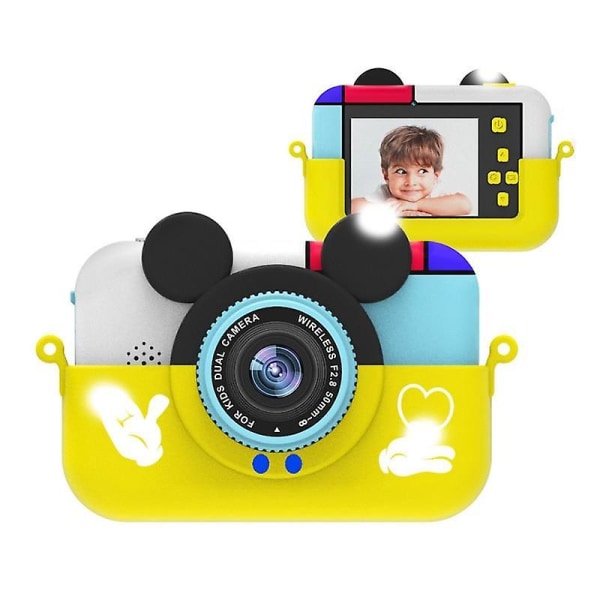 Mini digitalkamera Ips-skärm 1080p Hd Video Selfie Slr Toy Födelsedagsbarn Yellow 16g