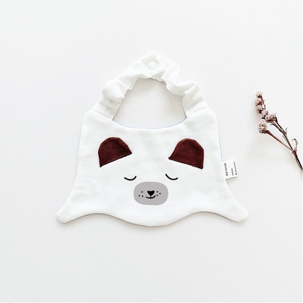 Naisten tekoviulus irrotettava puoli-bib puuvillainen essu Waterp Bear White