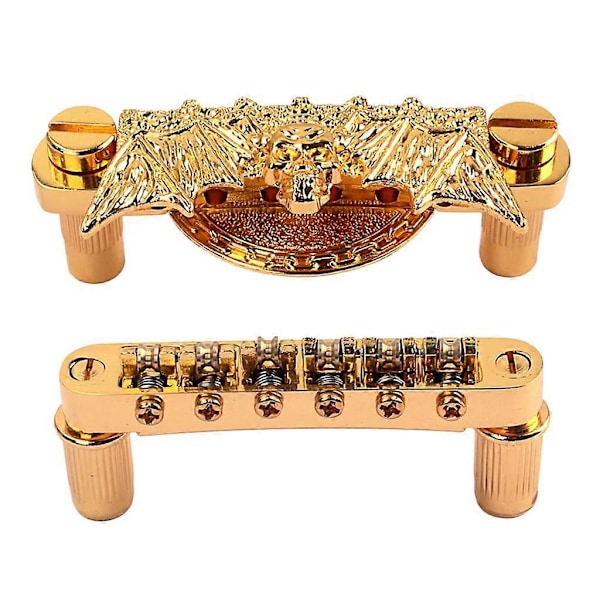 1 Sett Gitar Roller Bridge Elektrisk Gitar Bridge Deler Gullfarget