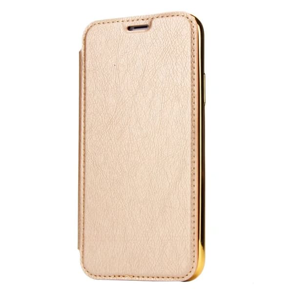 Kotelo iPhone 13 Pro kulta Ultraohut galvanointi Flip