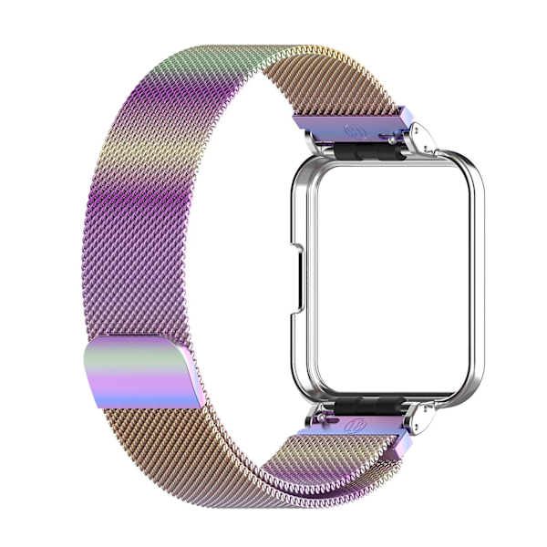 Värikäs metallihihna kellokehyksellä, yhteensopiva Xiaomi Redmi Watch 2 Lite -kellon kanssa, yhteensopiva Xiaomi Redmi Watch 2 Lite -kellon kanssa