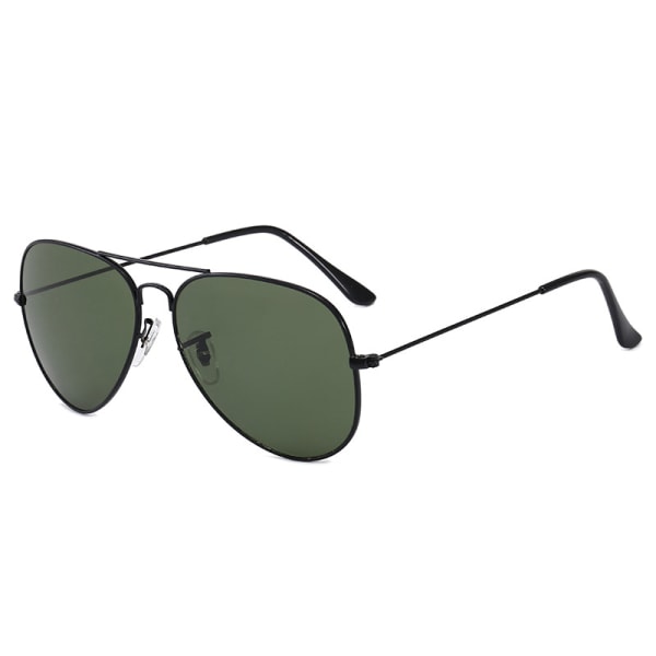 Härdat glas män solglasögon flygare glasögon för körning fiske kvinnor solglasögon Gun frame dark green piece