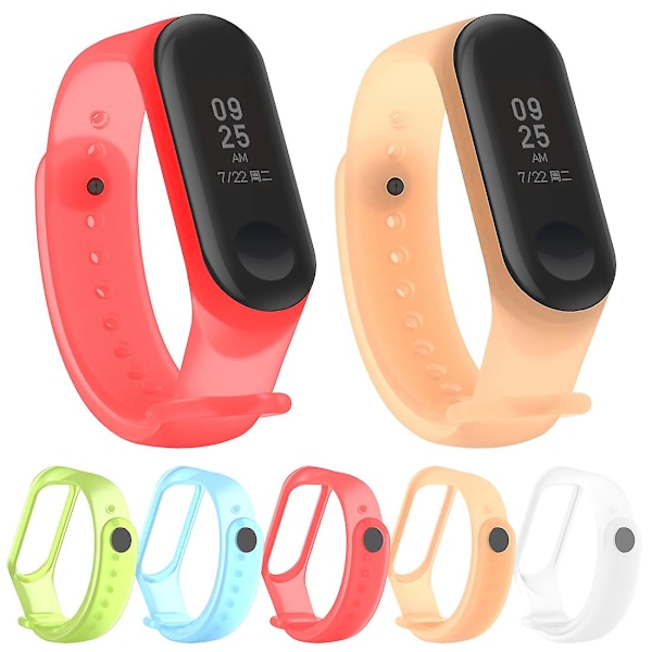 Hvit Hvit Silikon Klokkereim kompatibel med Xiaomi Mi Band 3 & 4
