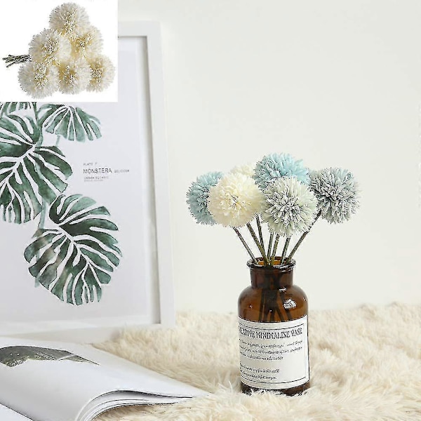 6 st Konstgjorda Blommor, Falska Blommor Silke Plast Konstgjord Hortensia