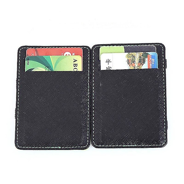 Erittäin Ohut PU-nahkainen Naisten Miesten Taikalompakko Mini Pieni Kolikkokukkaro Kannettava Lyhyt Business Luottokorttikotelo Clutch-laukku Orange