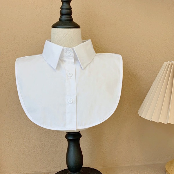 Dame falsk krage Avtakbar halv Inner Wear Base Vinter Shi Short peaked lapel White