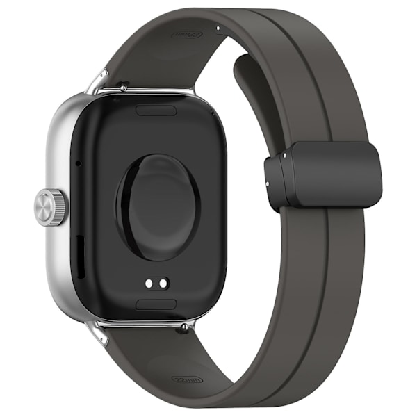 Mörkgrå Mörkgrå Magnetiskt Spänne Silikonarmband kompatibelt med Xiaomi Mi Band 8 Pro