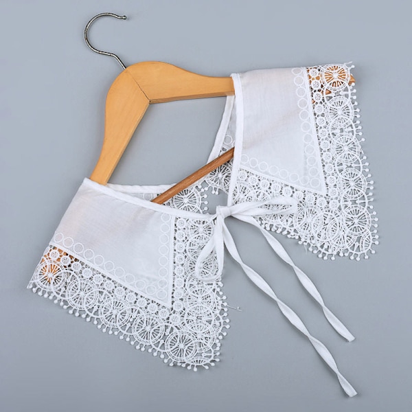 Dame falsk krage Avtakbar halv skulder Avtakbar Versat P02 White