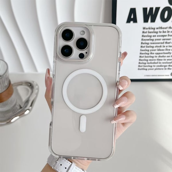 Fodral för iPhone Clear Magnetic Clear White