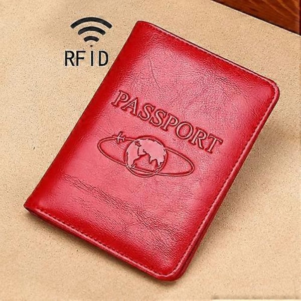 TP-8296 Multifunktionel RFID Rejsepas Holder i Læder