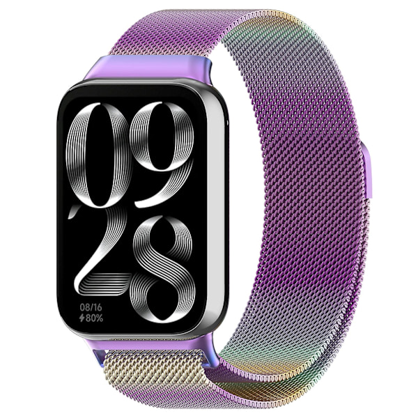 Färgglad Milan Magnetisk Stål Mesh Armband kompatibelt med Xiaomi Mi Band 8 Pro
