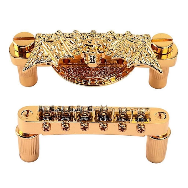 1 Sett Gitar Roller Bridge Elektrisk Gitar Bridge Deler Gullfarget