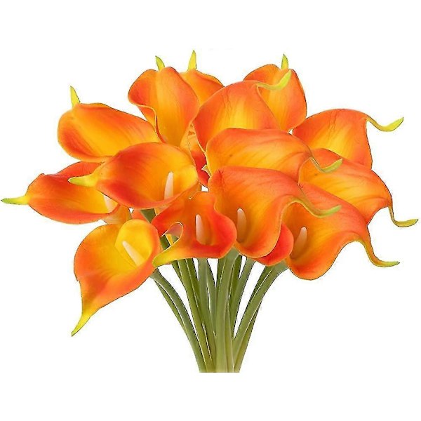 20 st Konstgjorda Calla Lilja Blombukett Pu Realistisk Touch Konstgjord Blomma