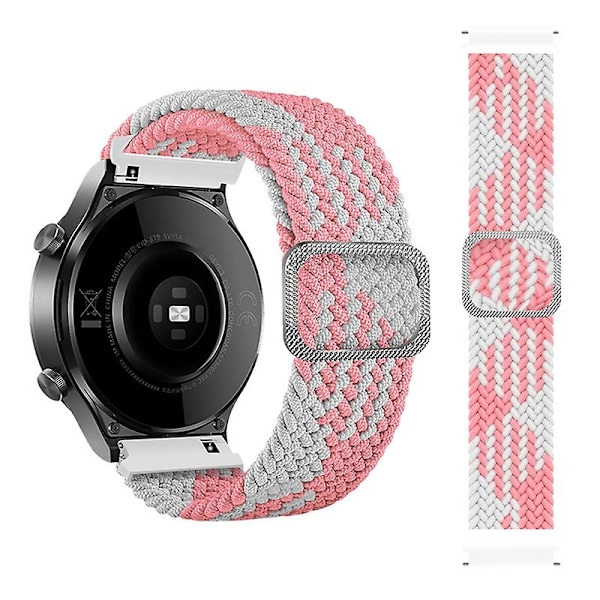 Rosa Vit Rosa Vit kompatibel med Samsung Galaxy Watch Active2 40mm Nylon Armband