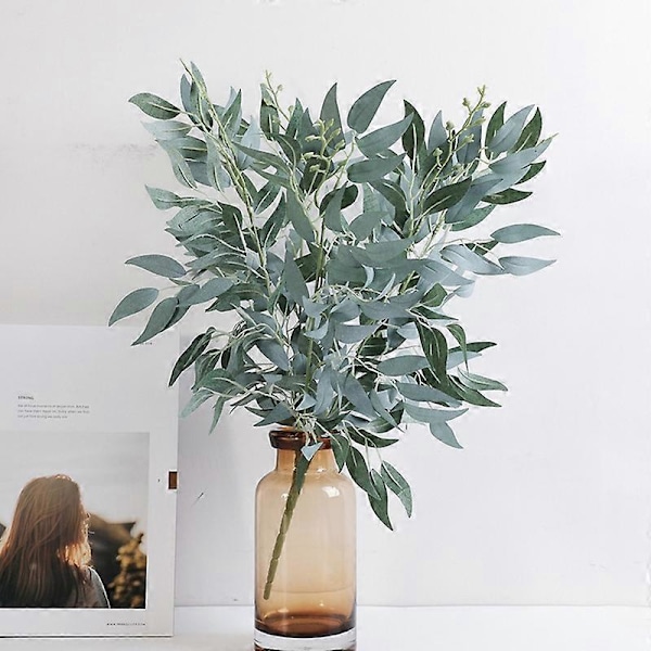 1 stk. Kunstig Pilefletblade Falsk Grøn Plante Løv Bryllup Hjem Indretning Green