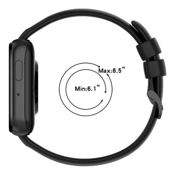 Sort Sort Silikone Urrem kompatibel med Oppo Watch 3