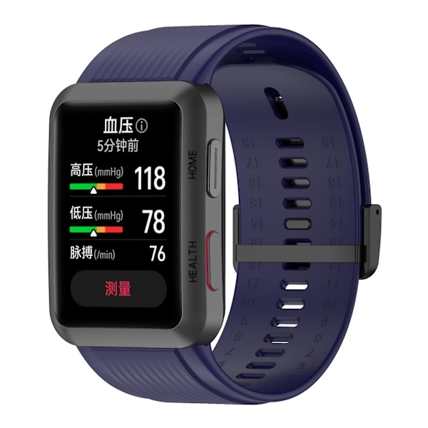 Mörkblått silikonarmband med spänne kompatibelt med Huawei Watch D
