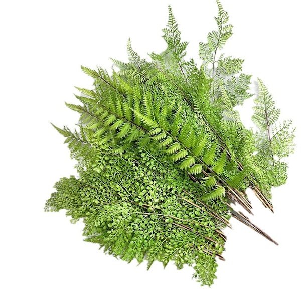 Simuloitu vihreä kasvin lehti pehmeäkosketus saniaisen lehdet kukka-asetelmiin 33 Asparagus fern