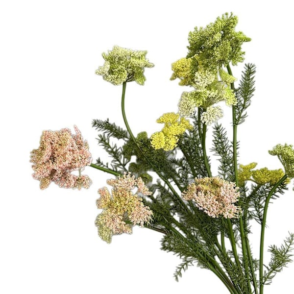 Konstgjord Blomsterlök Blomster Spets Maskros Plast Falsk Blomma Heminredning 3-Huvud Stor Spets Bröllopsrekvisita Flocked three-head large lace green