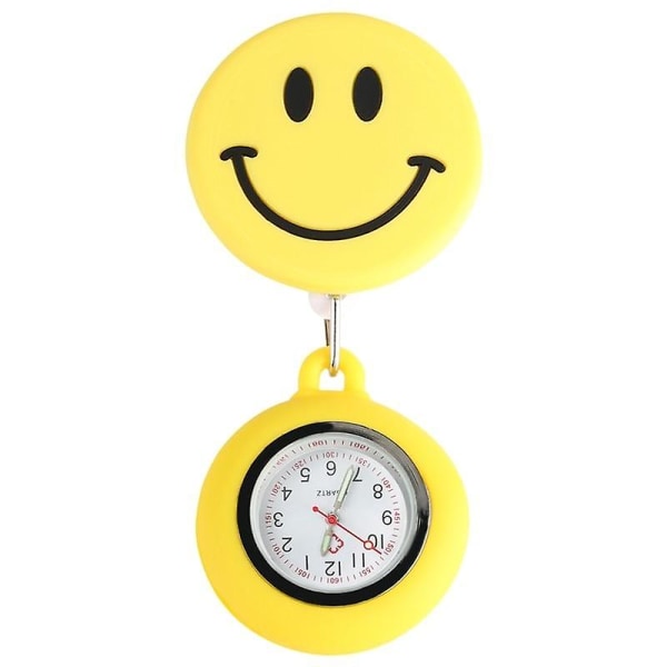 Vattentät sött leende hängande watch för läkare/sköterska yellow A