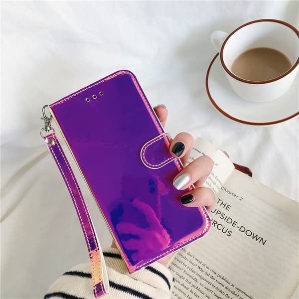 Etui til iPhone 13 Pro, lilla imitasjonsspeilfinish
