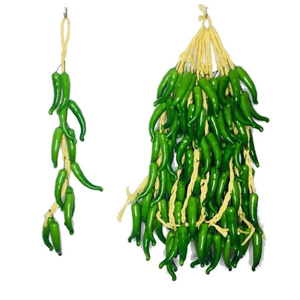 Hem Simulering Skum Mat Grönsaker Konstgjorda Fiskar Hängande Snöre Falsk Chilipeppar Väggdekor Matches the image 33