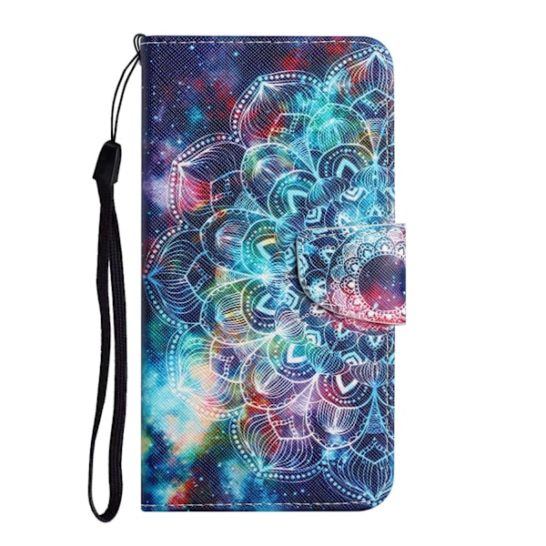 Etui til iPhone 13 Star Mandala Malt Trykk Flip Lommebok med Kortholder