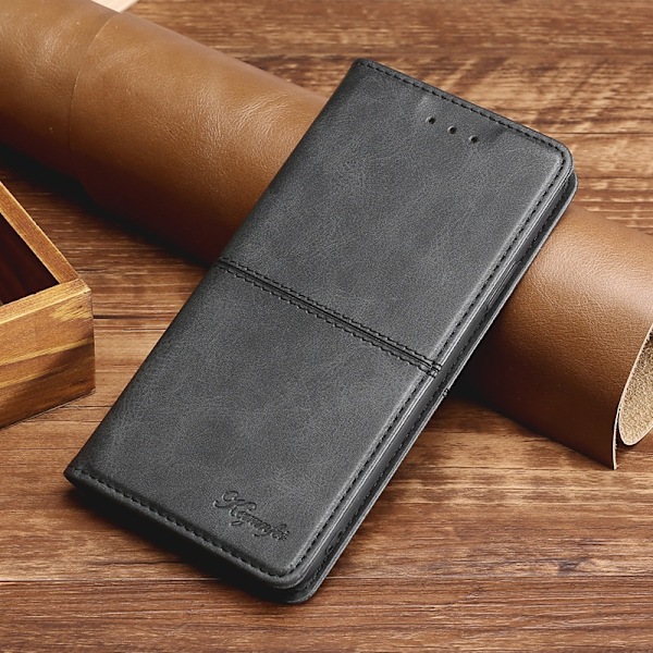 Etui til iPhone 13 Pro, sort, magnetisk flip