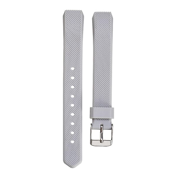Grå Grå kompatibel med Fitbit Alta Silikon Armbandsur med Spänne (vit)