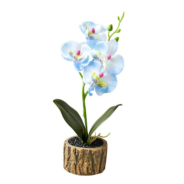 Konstgjord Blomma Fjärilsorkidé Bonsai Trädgård DIY Bröllopsfest Skrivbordsdekor