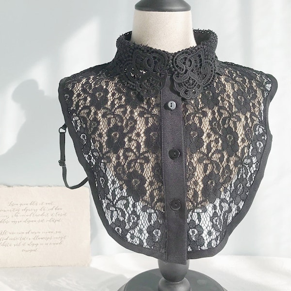 Naisten tekoviulus irrotettava puolikas monipuolinen ammattimainen Shi Lace flower A- style black